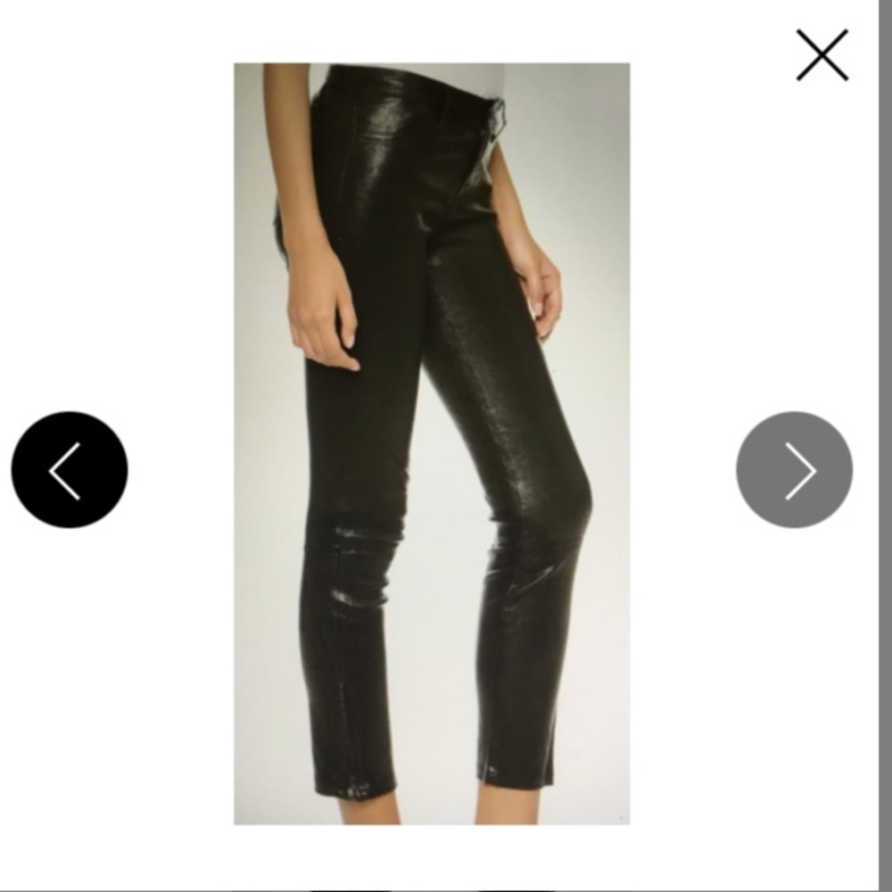 J Brand
Black Lambs Leather Super Soft Crop Pants